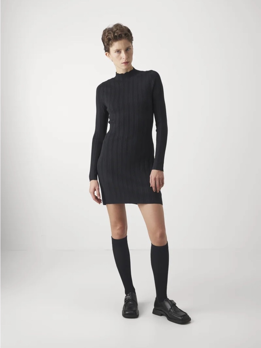 Abercrombie and Fitch long sleeve mock neck ribbed mini dress size XS